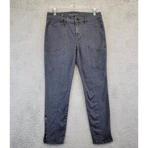 White‎ House Black Market Skinny Ankle Jeans Womens 6 Utility Grunge Beaded WHBM